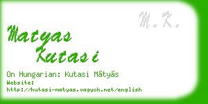 matyas kutasi business card